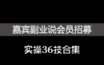 嘉宾副业说实操36技合集，价值1380元-九章网创