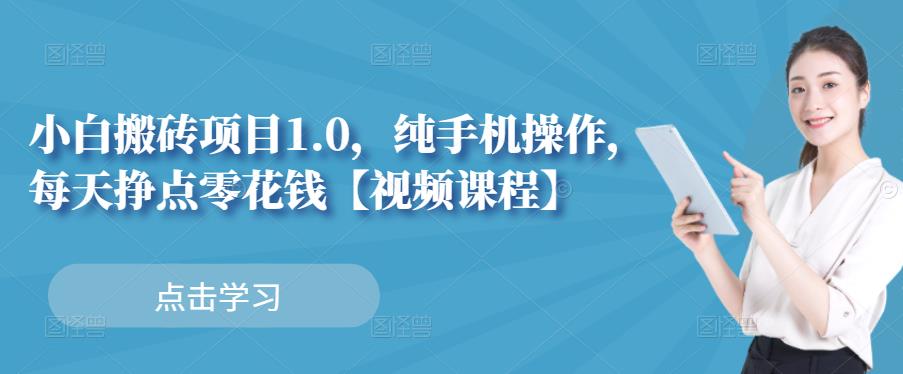 小白搬砖项目1.0，纯手机操作，每天兼职挣点零花钱-九章网创