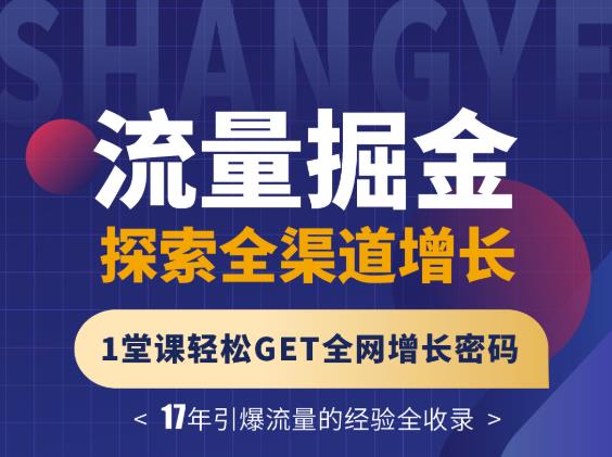 张琦流量掘金探索全渠道增长，1堂课轻松GET全网增长密码-九章网创