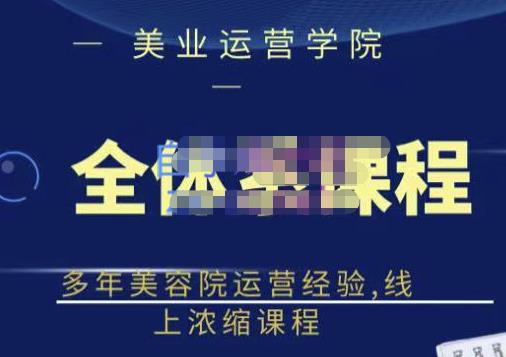 网红美容院全套营销落地课程，多年美容院运营经验，线上浓缩课程-九章网创