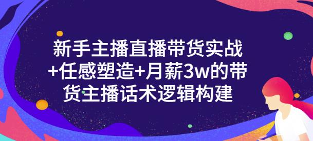 新手主播直播带货实战 信任感塑造 月薪3w的带货主播话术逻辑构建-九章网创