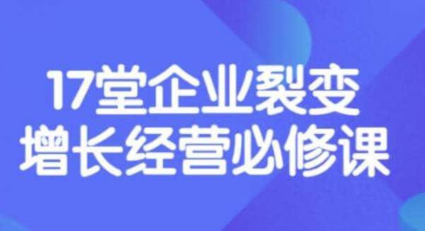 《盈利增长17堂必修课》企业裂变增长的经营智慧，带你了解增长的本质-九章网创