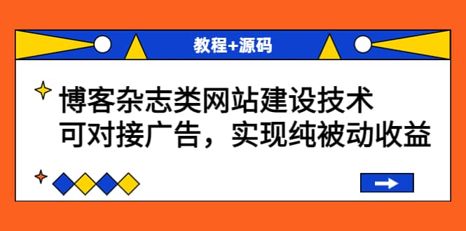 博客杂志类网站建设技术，可对接广告，实现纯被动收益（教程 源码）-九章网创