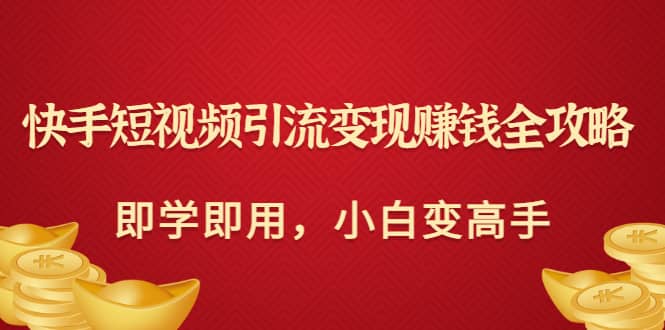 快手短视频引流变现赚钱全攻略：即学即用，小白变高手（价值980元）-九章网创