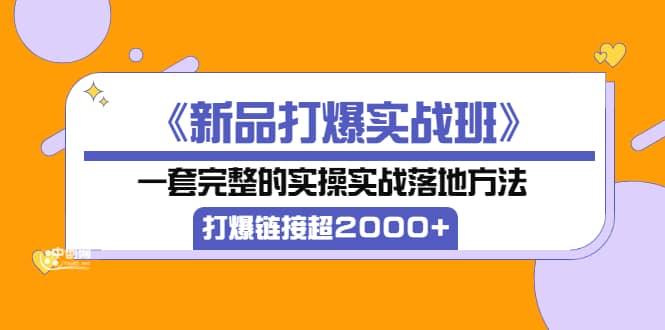 《新品打爆实战班》一套完整的实操实战落地方法，打爆链接超2000 （38节课)-九章网创