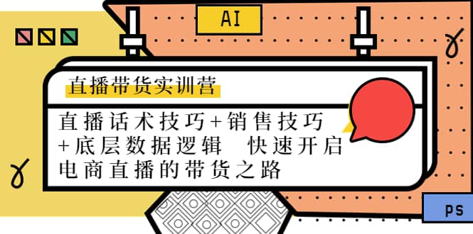 直播带货实训营：话术技巧 销售技巧 底层数据逻辑 快速开启直播带货之路-九章网创