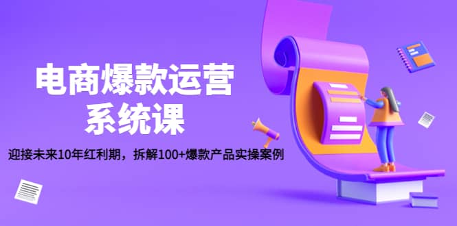 电商爆款运营系统课：迎接未来10年红利期，拆解100 爆款产品实操案例-九章网创