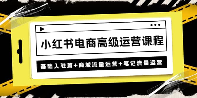 小红书电商高级运营课程：基础入驻篇 商城流量运营 笔记流量运营-九章网创