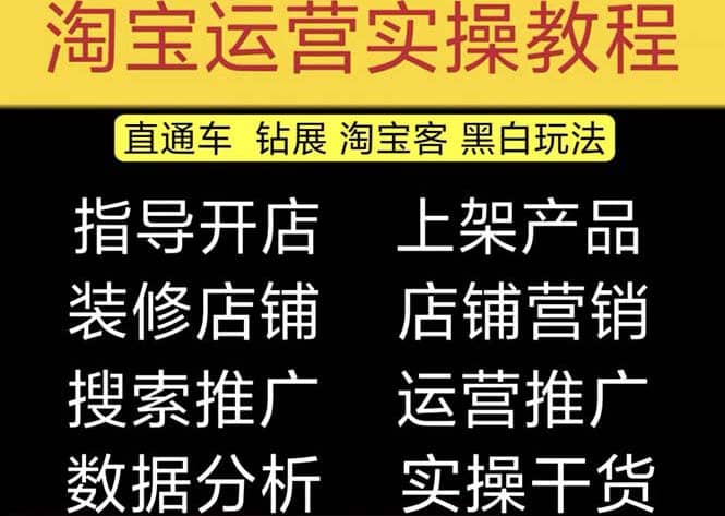 2023淘宝开店教程0基础到高级全套视频网店电商运营培训教学课程（2月更新）-九章网创