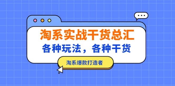 淘系实战干货总汇：各种玩法，各种干货，淘系爆款打造者-九章网创