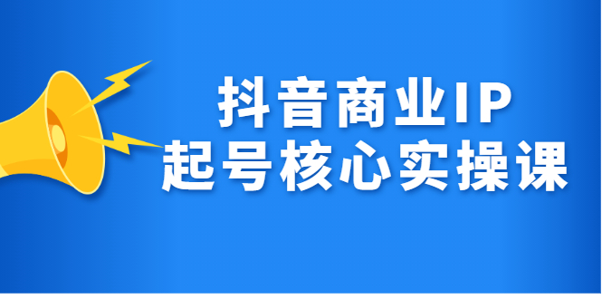 抖音商业IP起号核心实操课，带你玩转算法，流量，内容，架构，变现-九章网创