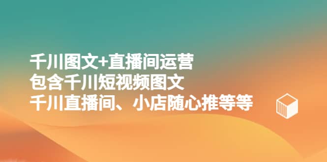 千川图文 直播间运营，包含千川短视频图文、千川直播间、小店随心推等等-九章网创