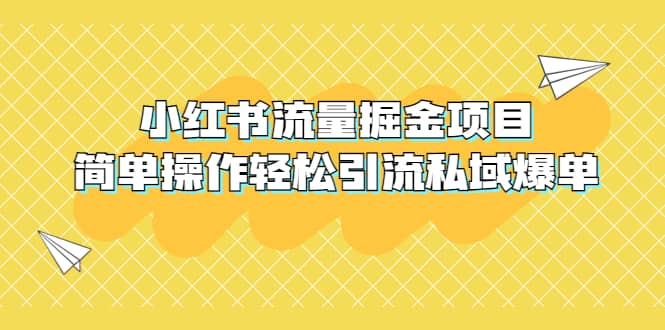 外面收费398小红书流量掘金项目，简单操作轻松引流私域爆单-九章网创