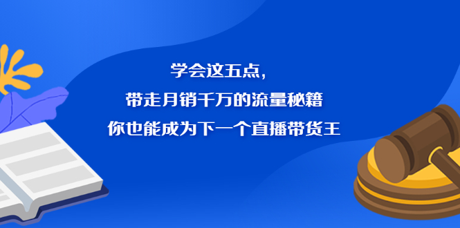 学会这五点，带走月销千万的流量秘籍，你也能成为下一个直播带货王-九章网创