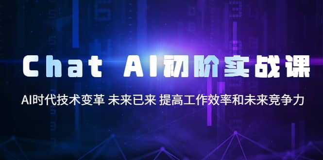 Chat AI初阶实战课，AI时代技术变革 未来已来 提高工作效率和未来竞争力-九章网创