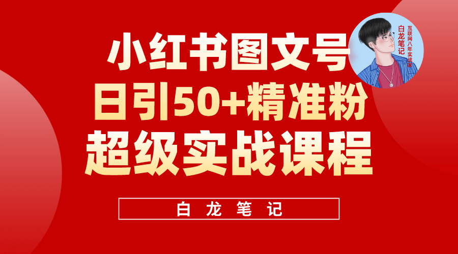 小红书图文号日引50 精准流量，超级实战的小红书引流课，非常适合新手-九章网创