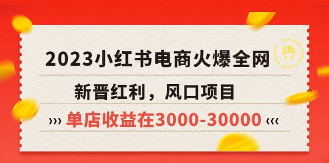 2023小红书电商火爆全网，新晋红利，风口项目，单店收益在3000-30000-九章网创