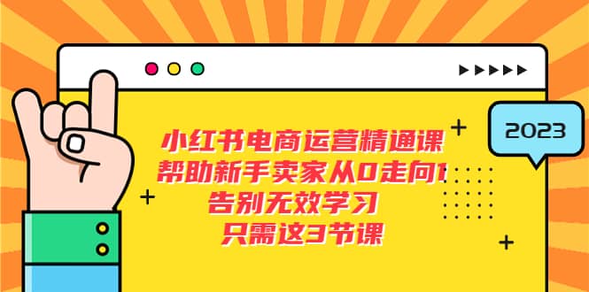 小红书电商·运营精通课，帮助新手卖家从0走向1 告别无效学习（7节视频课）-九章网创