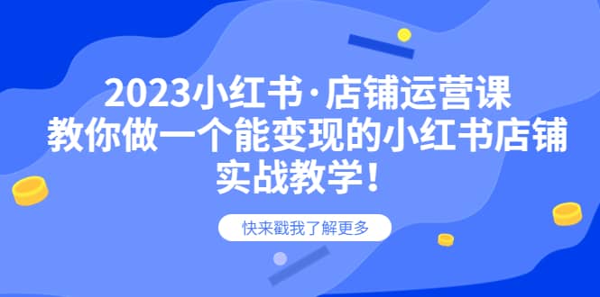 2023小红书·店铺运营课，教你做一个能变现的小红书店铺，20节-实战教学-九章网创