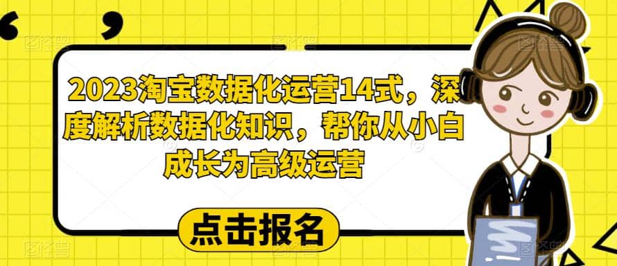 2023淘宝数据化-运营 14式，深度解析数据化知识，帮你从小白成长为高级运营-九章网创