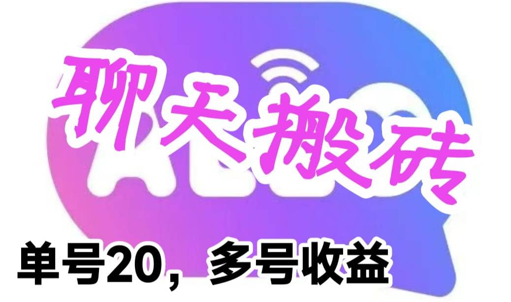 最新蓝海聊天平台手动搬砖，单号日入20，多号多撸，当天见效益-九章网创