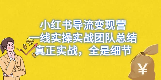 小红书导流变现营，一线实战团队总结，真正实战，全是细节，全平台适用-九章网创