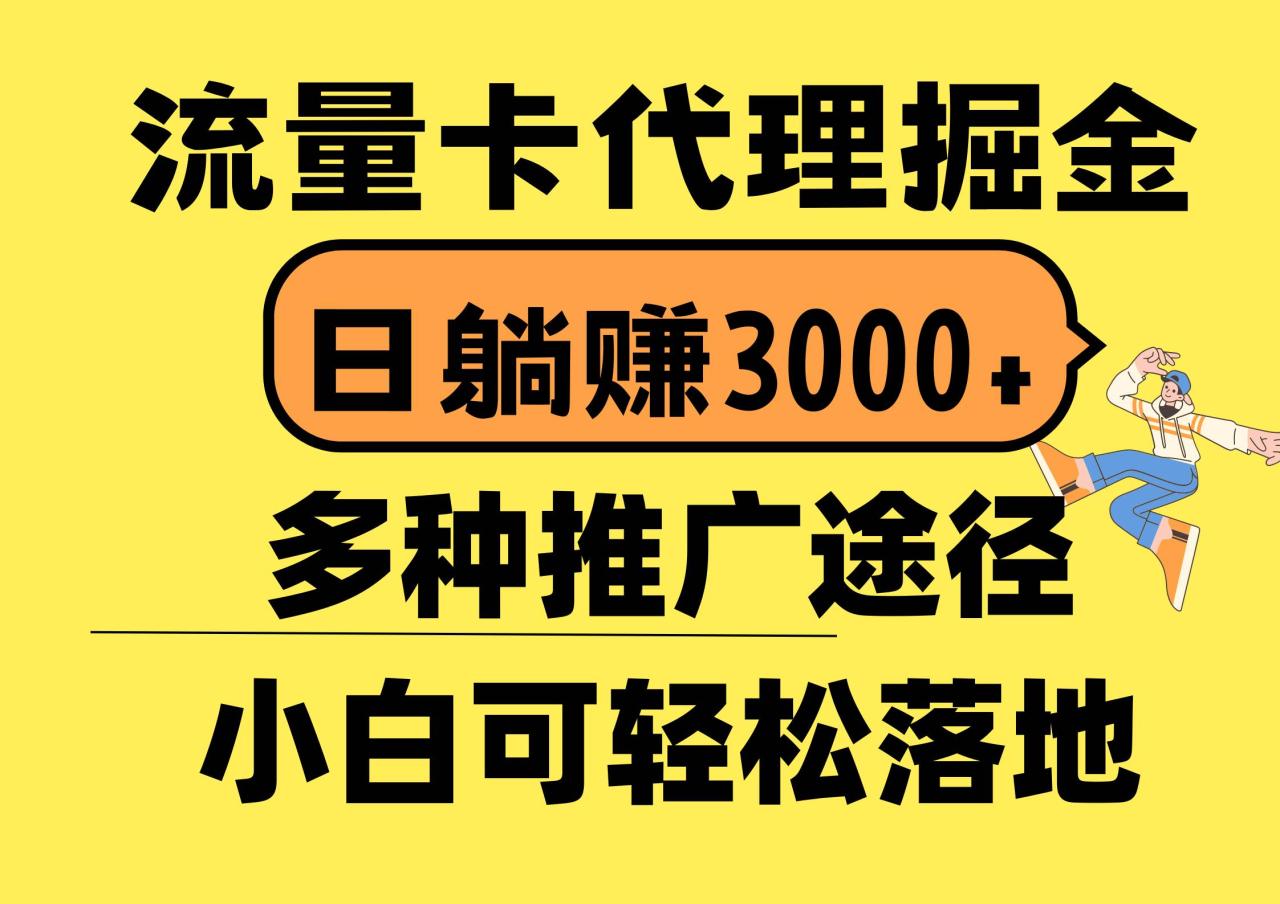 图片[1]-流量卡代理掘金，日躺赚3000+，首码平台变现更暴力，多种推广途径，新…-九章网创