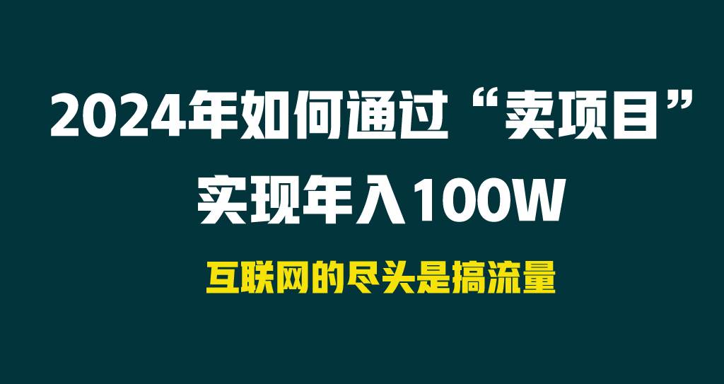 2024年如何通过“卖项目”实现年入100W-九章网创