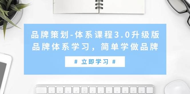 品牌策划-体系课程3.0升级版，品牌体系学习，简单学做品牌（高清无水印）-九章网创