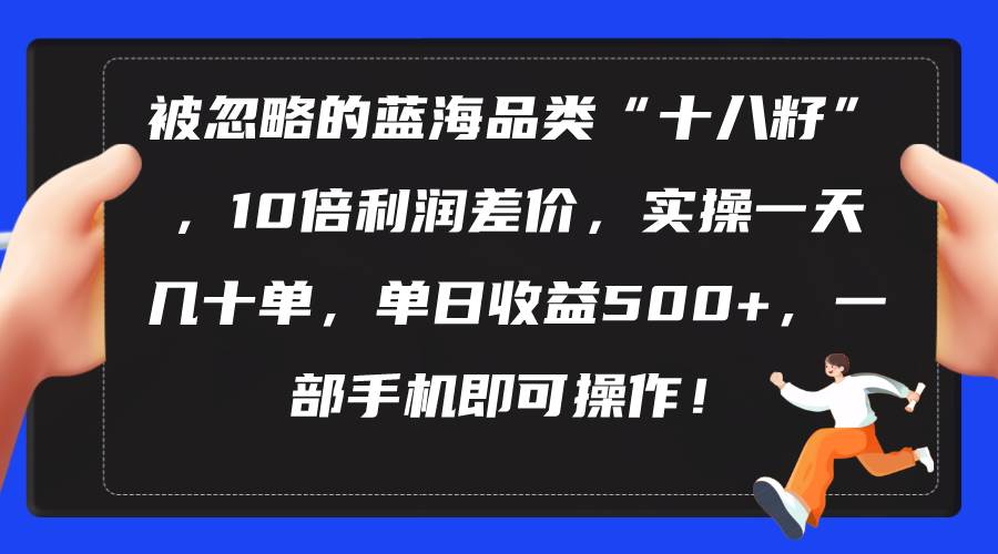 被忽略的蓝海品类“十八籽”，10倍利润差价，实操一天几十单 单日收益500+-九章网创