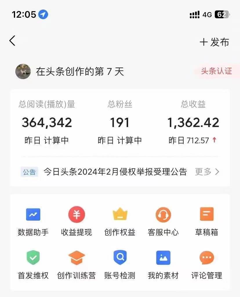 利用AI工具无脑复制粘贴撸头条收益 每天2小时 稳定月入5000+互联网入门…-九章网创