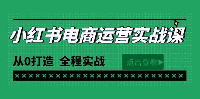 最新小红书·电商运营实战课，从0打造  全程实战（65节视频课）-九章网创