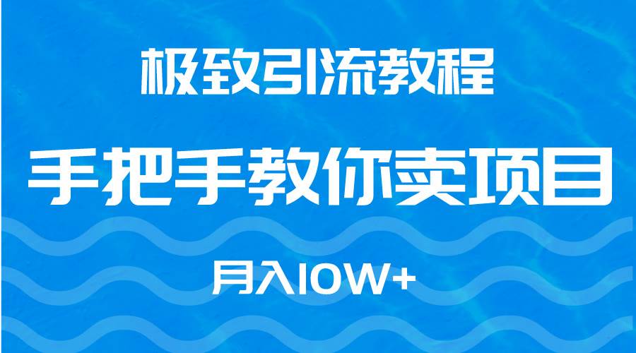 极致引流教程，手把手教你卖项目，月入10W+-九章网创