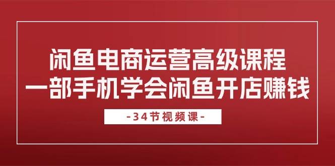 闲鱼电商运营高级课程，一部手机学会闲鱼开店赚钱（34节课）-九章网创