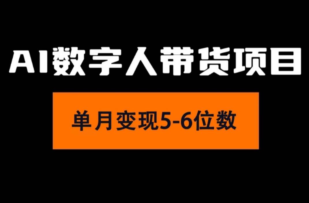 2024年Ai数字人带货，小白就可以轻松上手，真正实现月入过万的项目-九章网创