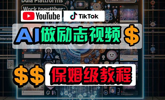 利用AI制作励志视频，在YouTube和TikTok赚钱，小白可做（附工具）-九章网创