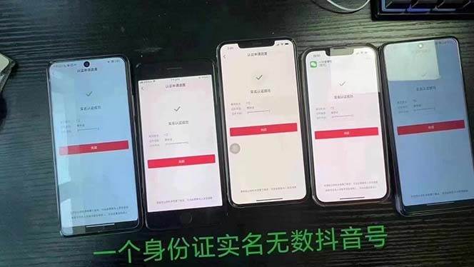 抖音无限实名技术：一个SFZ号码可以十名无数个抖音账号，具体自己实操-九章网创