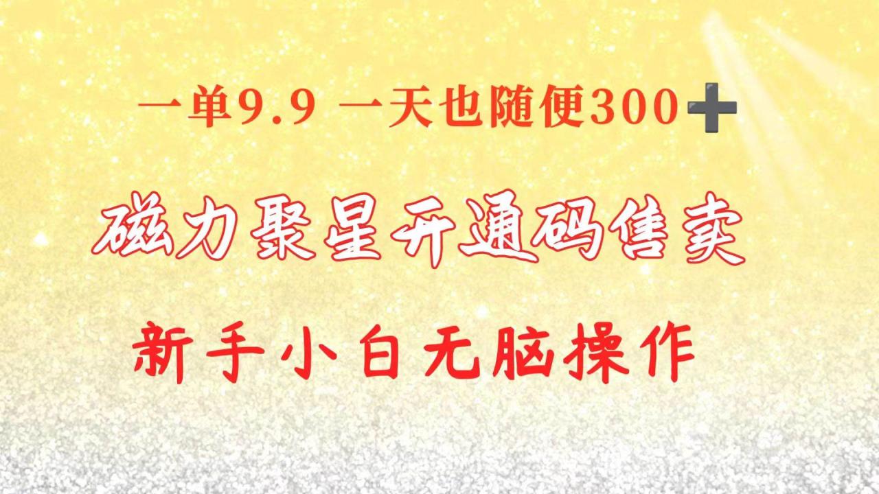 快手磁力聚星码信息差 售卖  一单卖9.9  一天也轻松300+ 新手小白无脑操作-九章网创