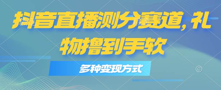 抖音直播测分赛道，多种变现方式，轻松日入1000+-九章网创