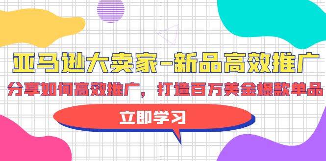 亚马逊 大卖家-新品高效推广，分享如何高效推广，打造百万美金爆款单品-九章网创