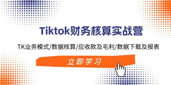 Tiktok财务核算实战营：TK业务模式/数据核算/应收款及毛利/数据下载及报表-九章网创