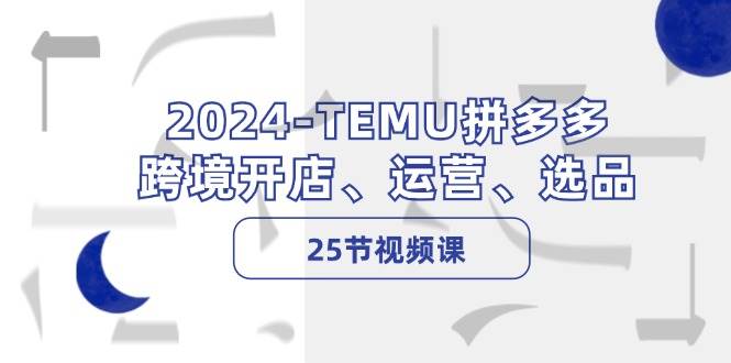 图片[1]-2024-TEMU拼多多·跨境开店、运营、选品（25节视频课）-九章网创