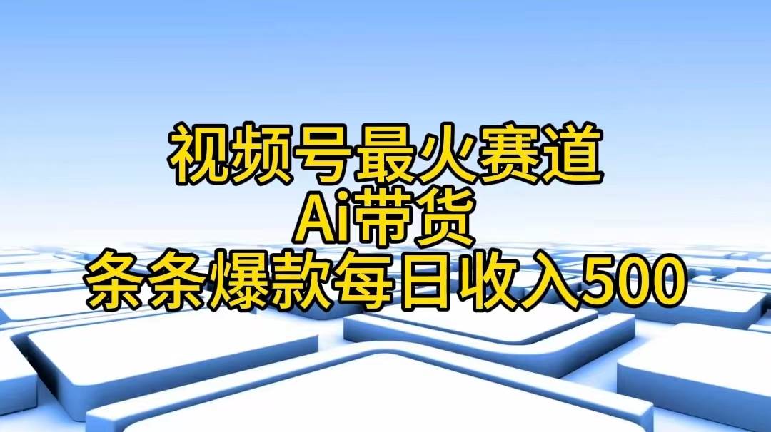 图片[1]-视频号最火赛道——Ai带货条条爆款每日收入500-九章网创