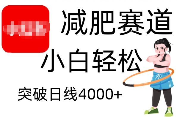 小红书减肥赛道，小白轻松日利润4000+-九章网创