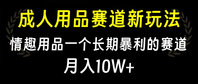 大人用品赛道新玩法，情趣用品一个长期暴利的赛道，月入10W+-九章网创